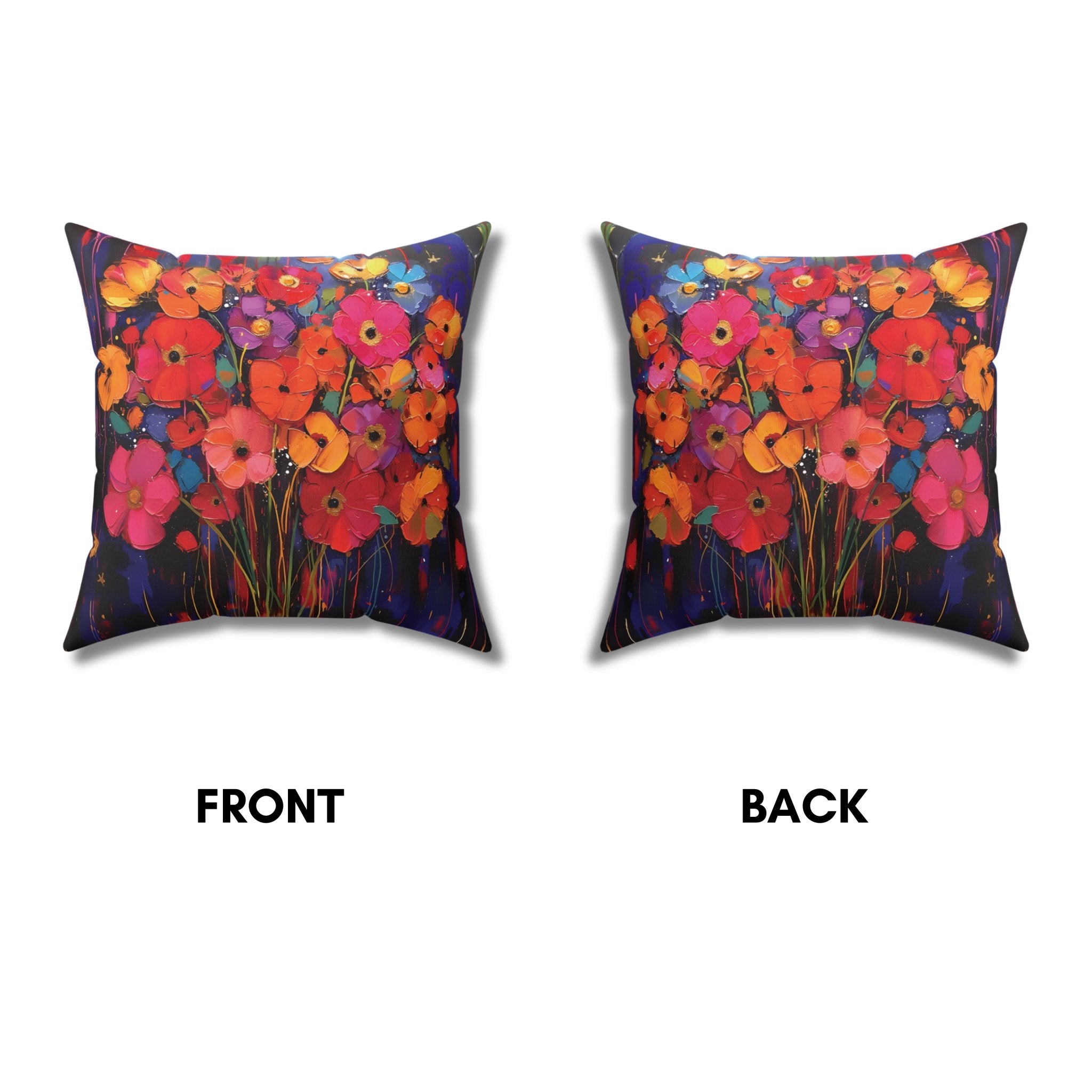 Bouquet Brilliance: Colorful Poppies Pillow & Covers - My Store