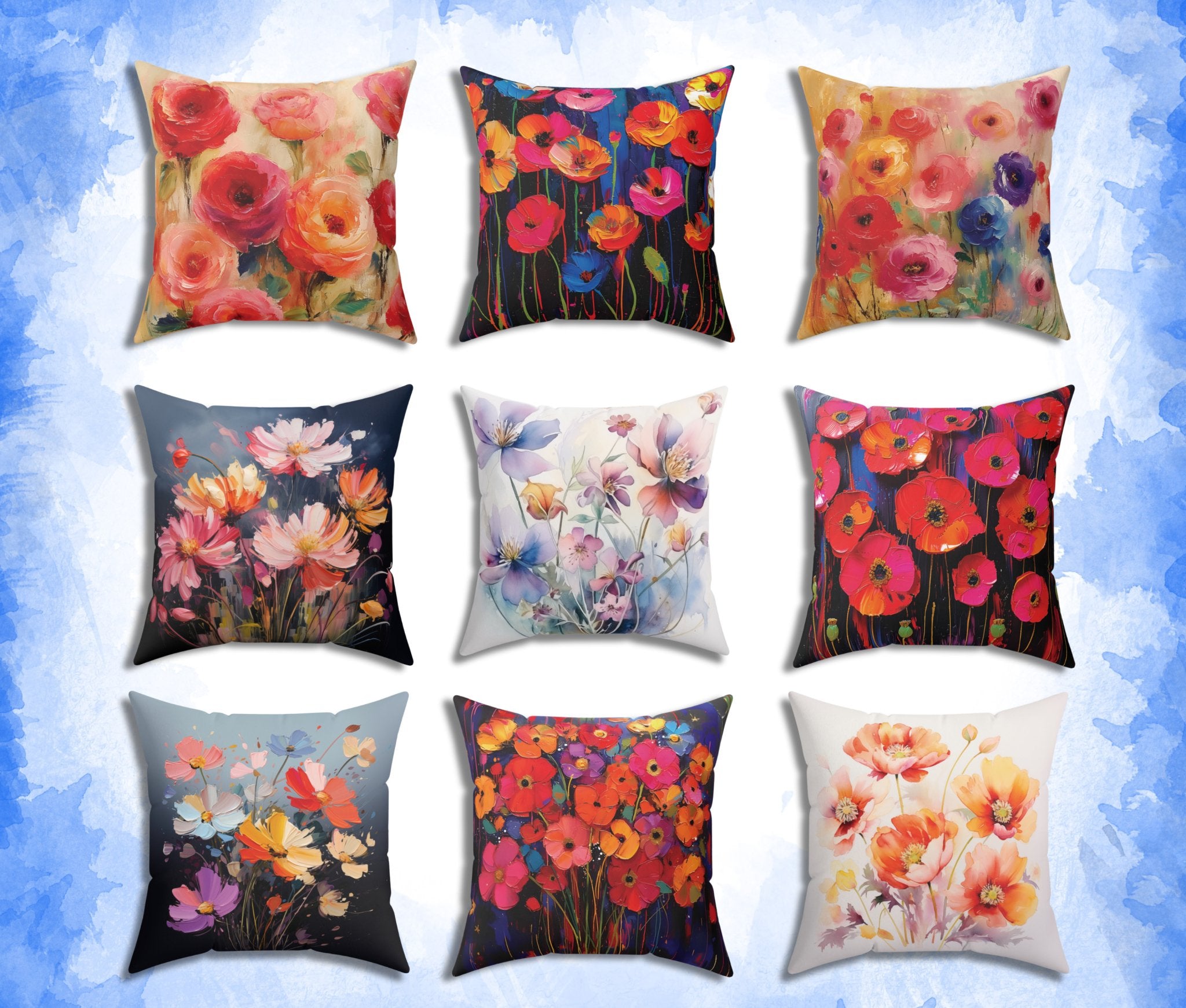 Floral Watercolor Pillows & Covers - My Store