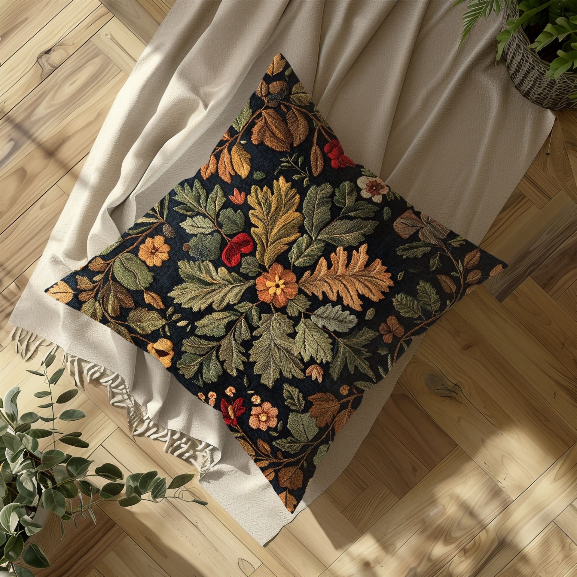 The Autumn Splendor: Pillow with Cozy Seasonal Design