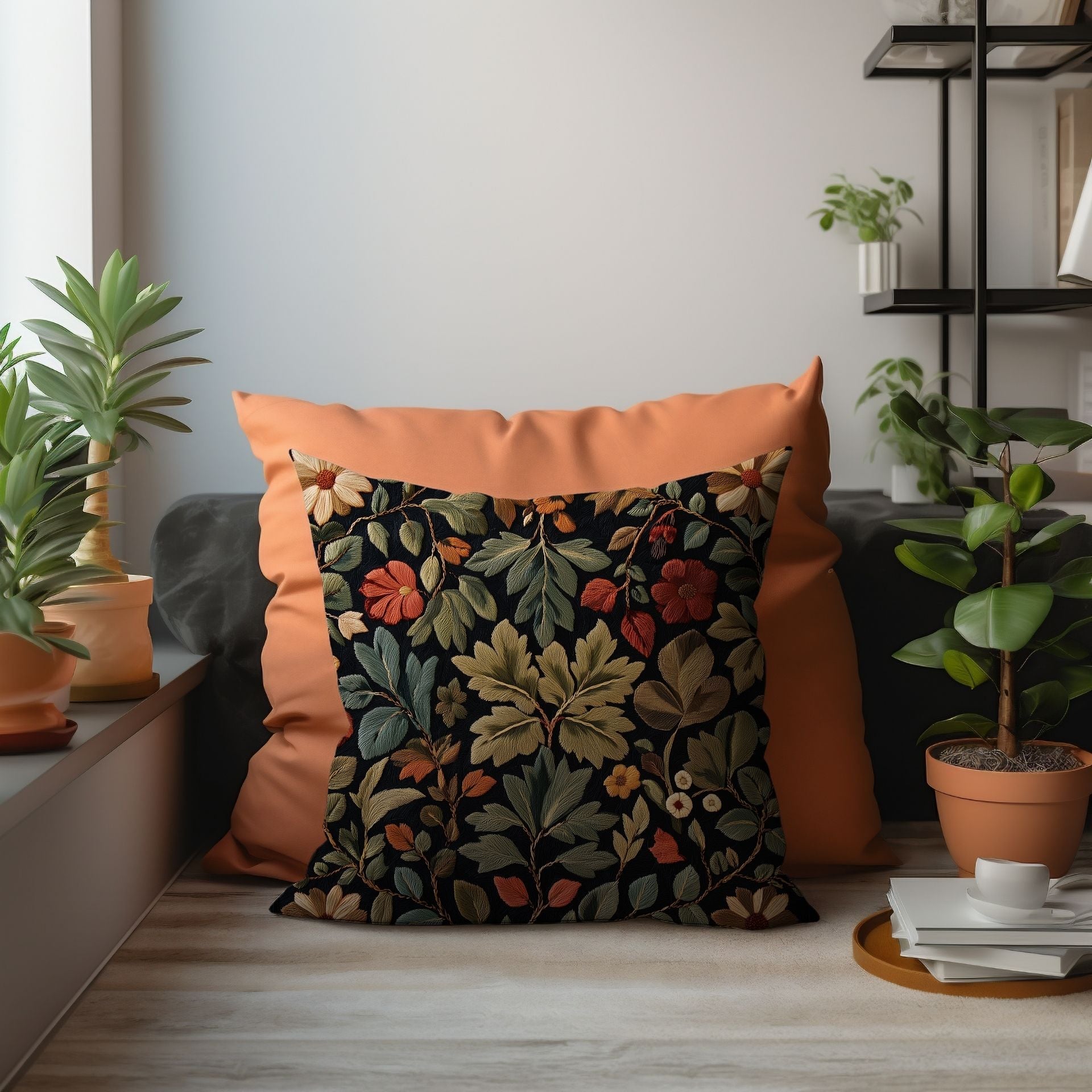 The Fall Enchantment: Elegant Pillow with Autumn Flair