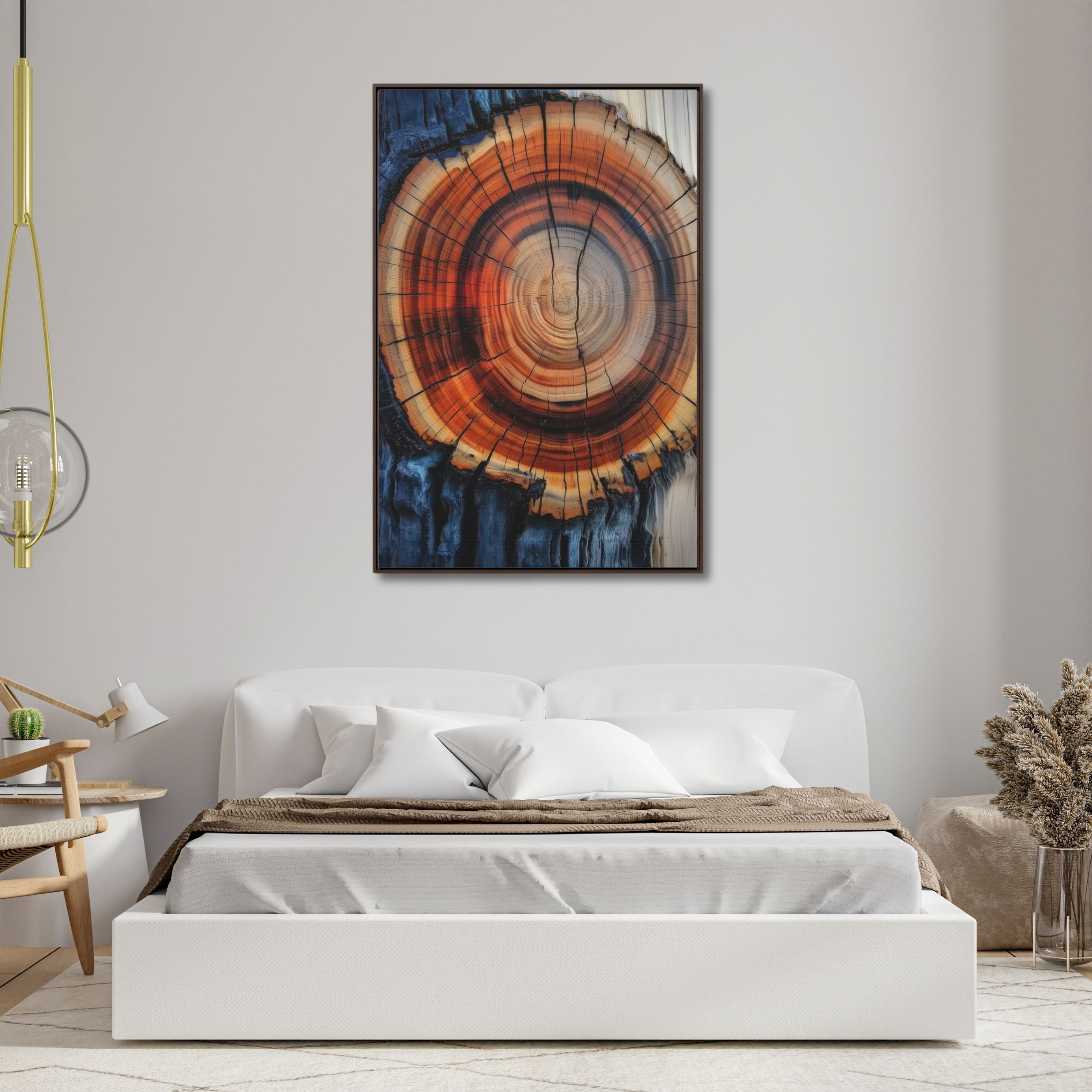 Tree Ring Framed Wall Art Canvas