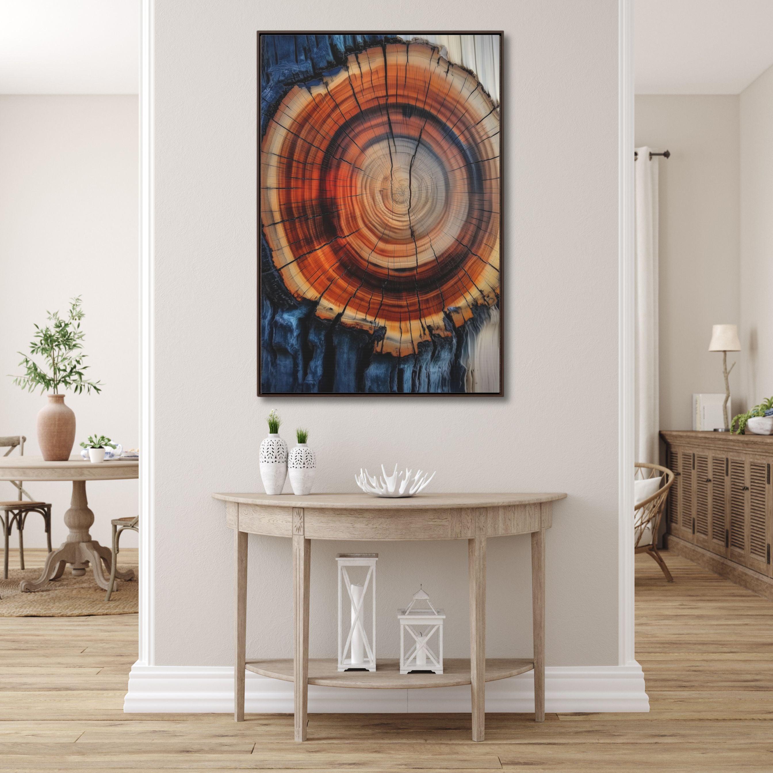 Tree Ring Framed Wall Art Canvas