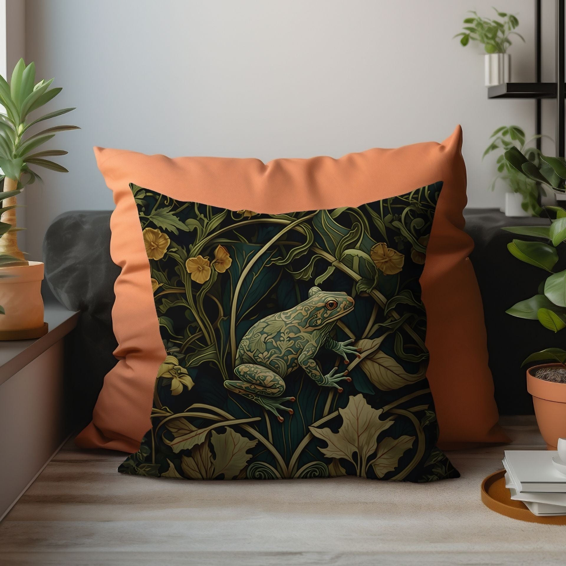 The Golden Frog: A Luxe Pillow for Stylish Decor