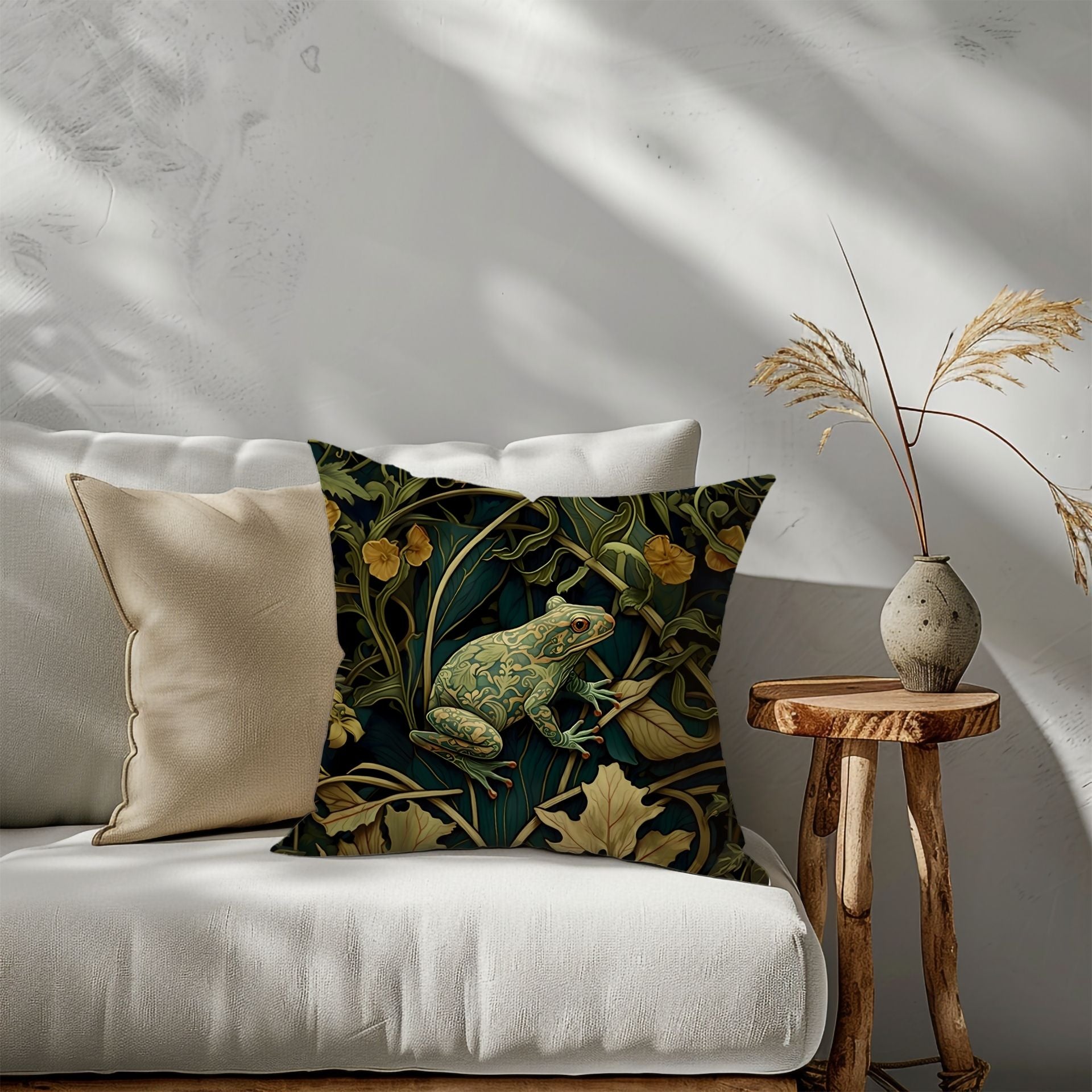 The Golden Frog: A Luxe Pillow for Stylish Decor