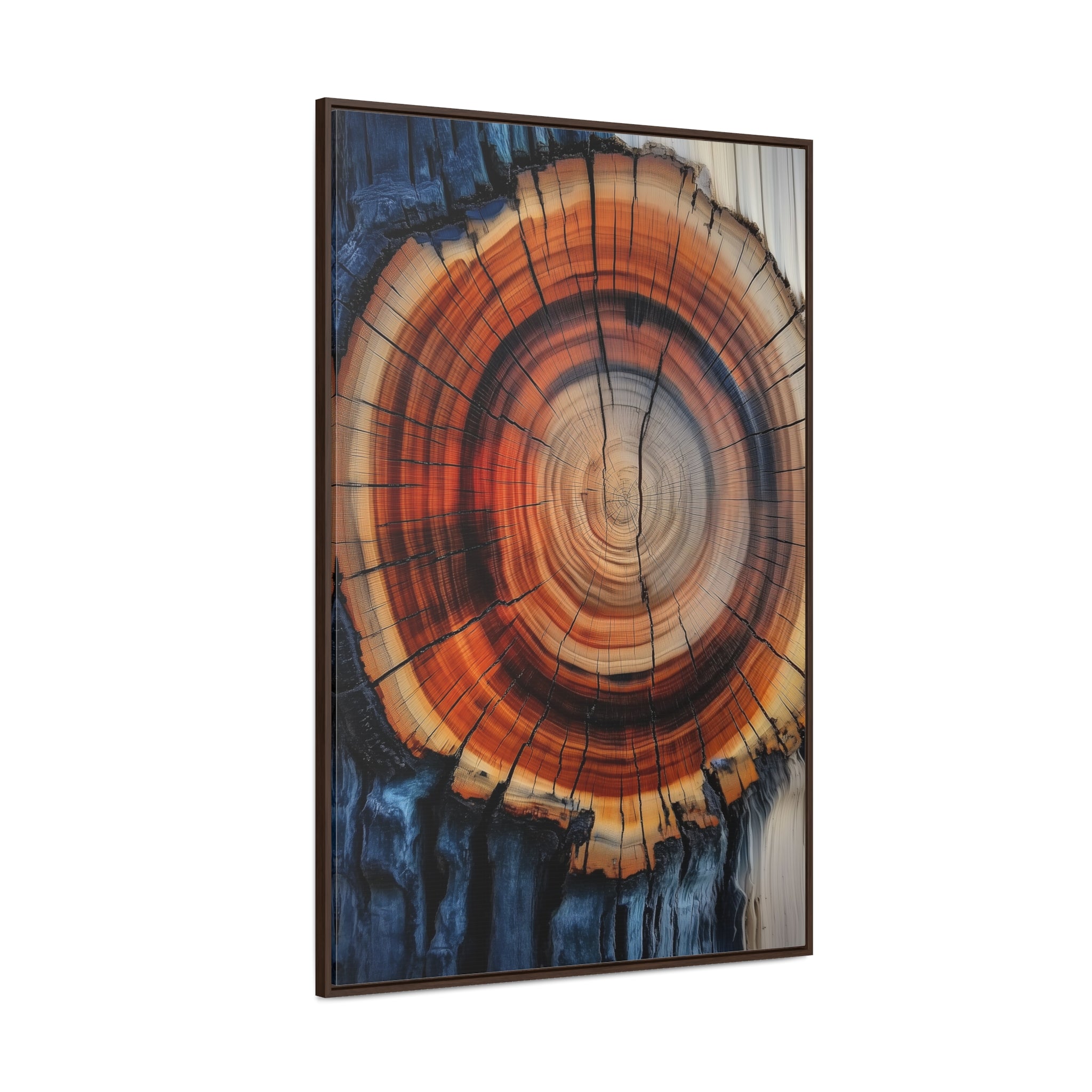 Tree Ring Framed Wall Art Canvas