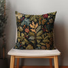 The Charming Autumn: Cozy Green & Blue Pillow Cover