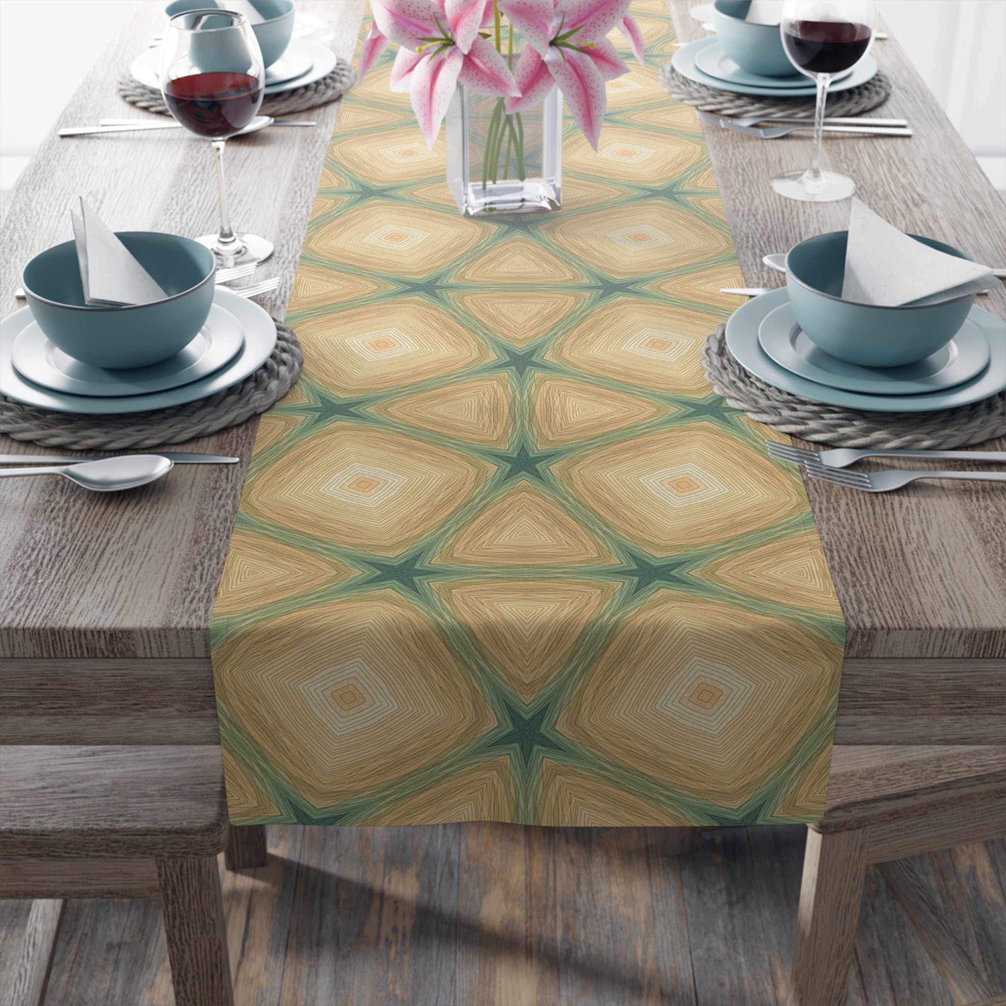 Native Whispers: The Wooden Table Runner - My Store