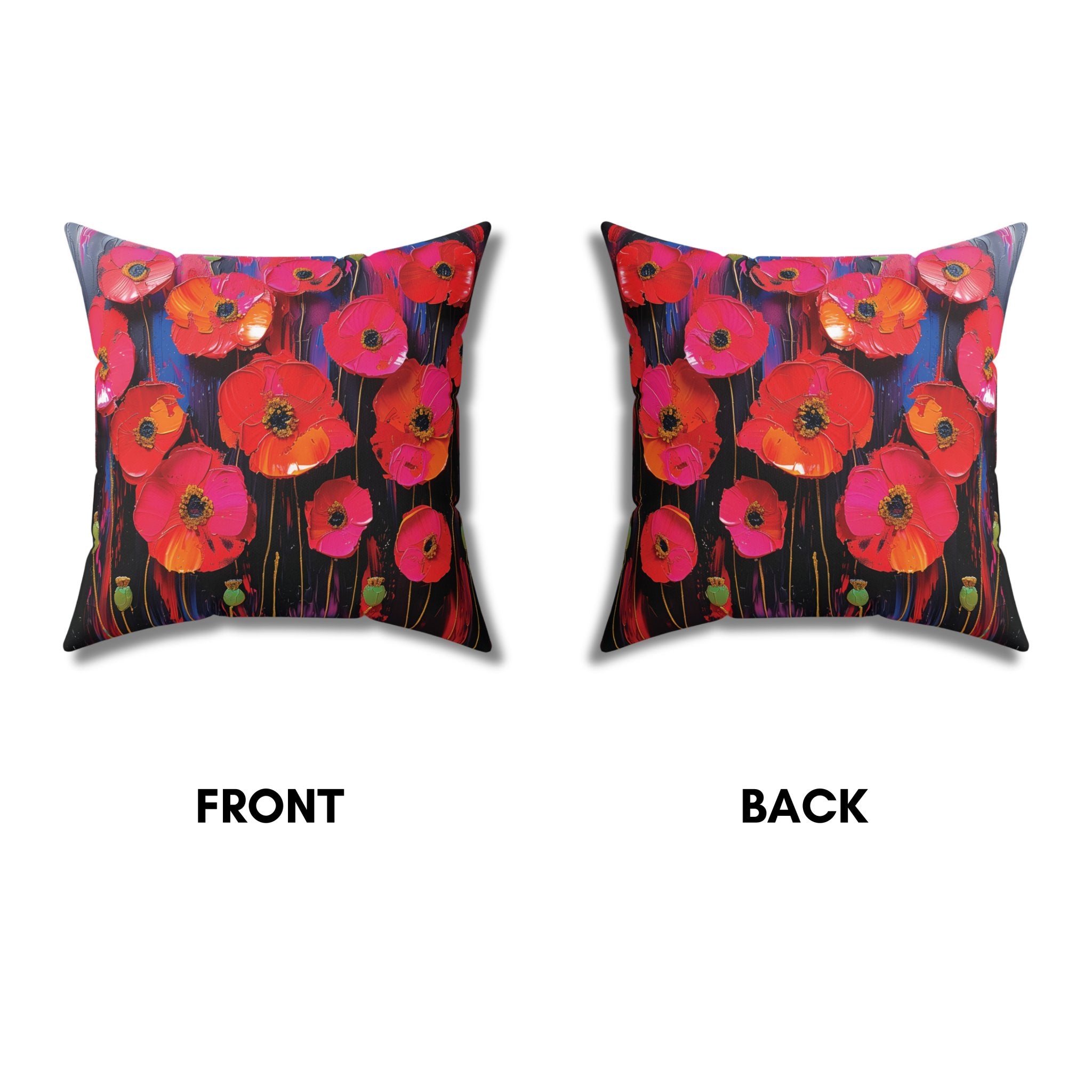 Poppies Paradise: Watercolor Poppies Decorative Pillow & Cover - My Store