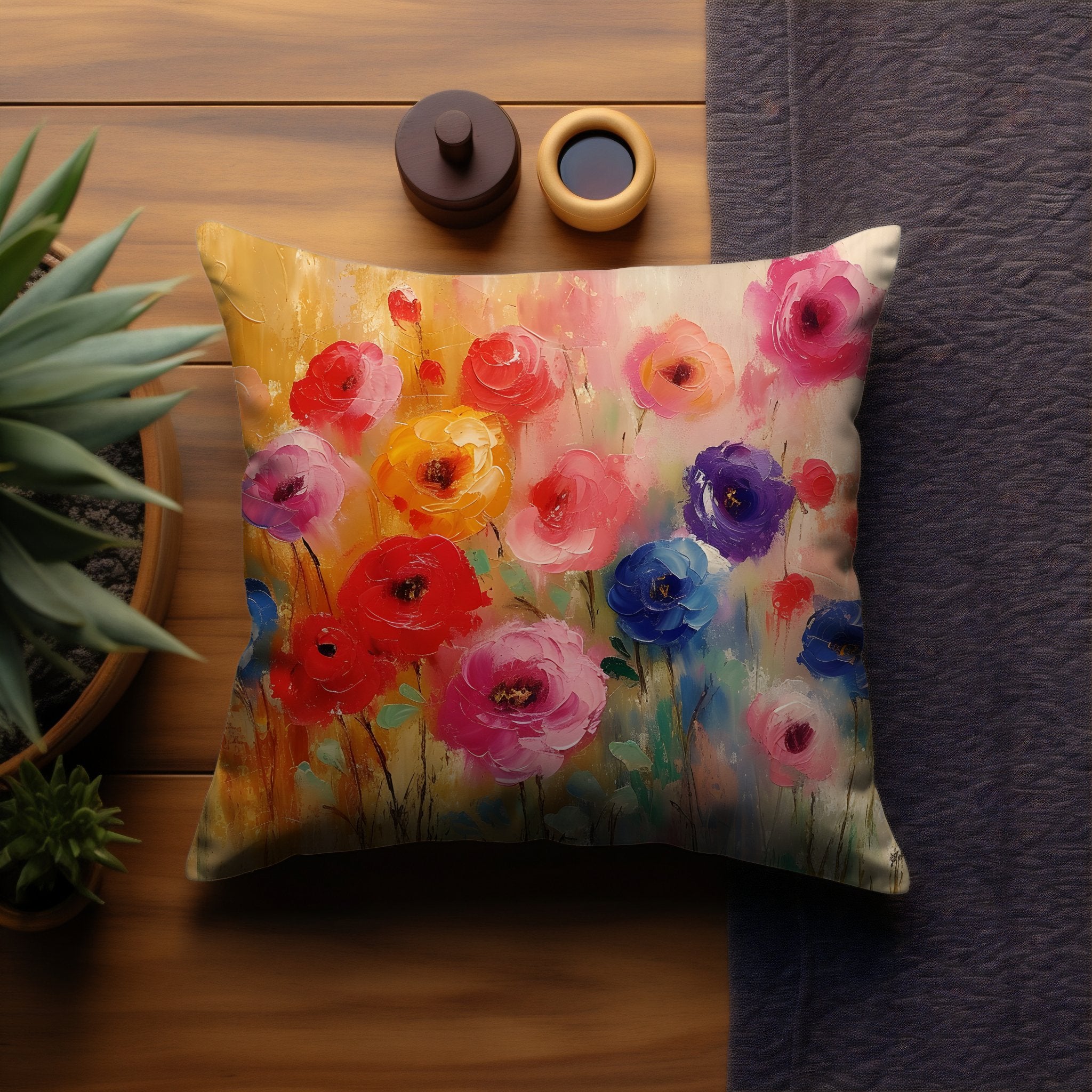 Radiant Roses: Vivid Blossoms Pillow & Covers - My Store