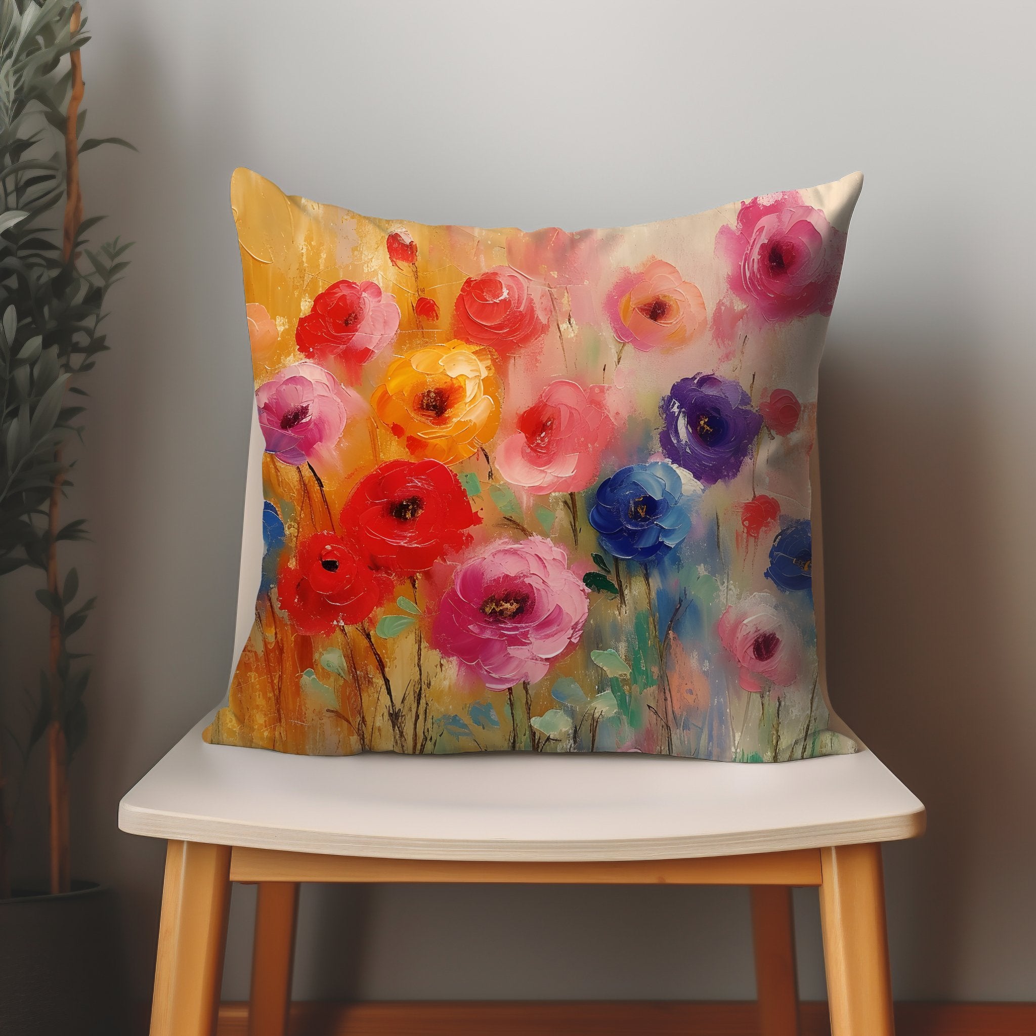 Radiant Roses: Vivid Blossoms Pillow & Covers - My Store
