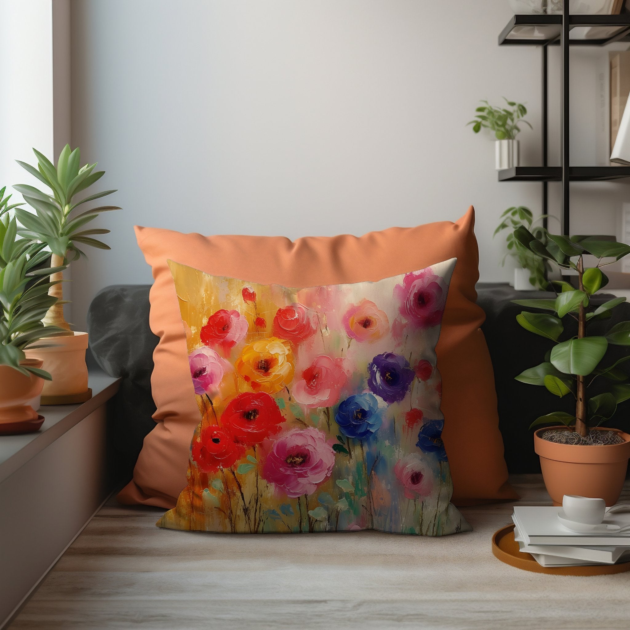 Radiant Roses: Vivid Blossoms Pillow & Covers - My Store