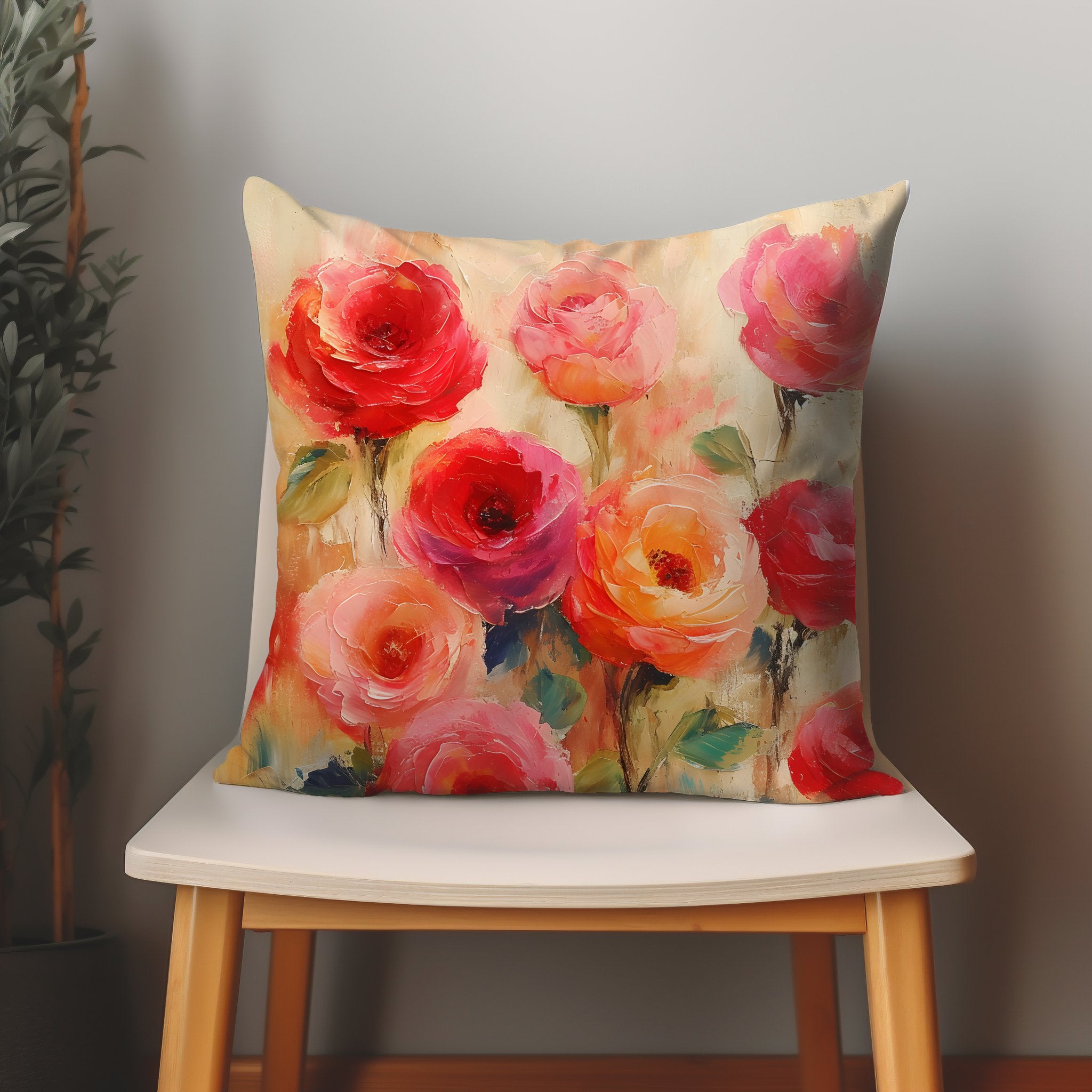 Rosy Radiance: Blossoming Roses Pillow & Covers - My Store