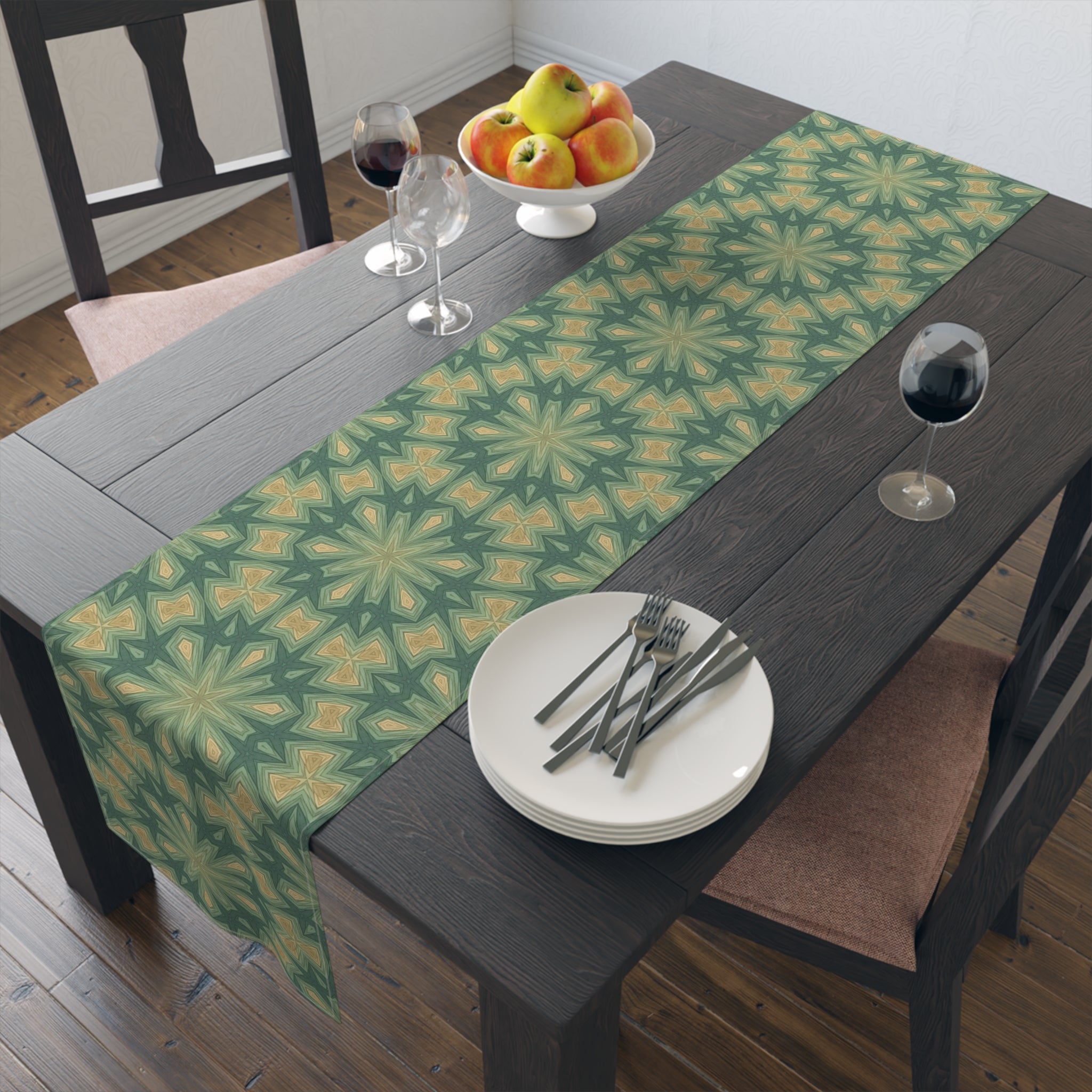 Serene Symmetry: The Abstract Table Runner - My Store