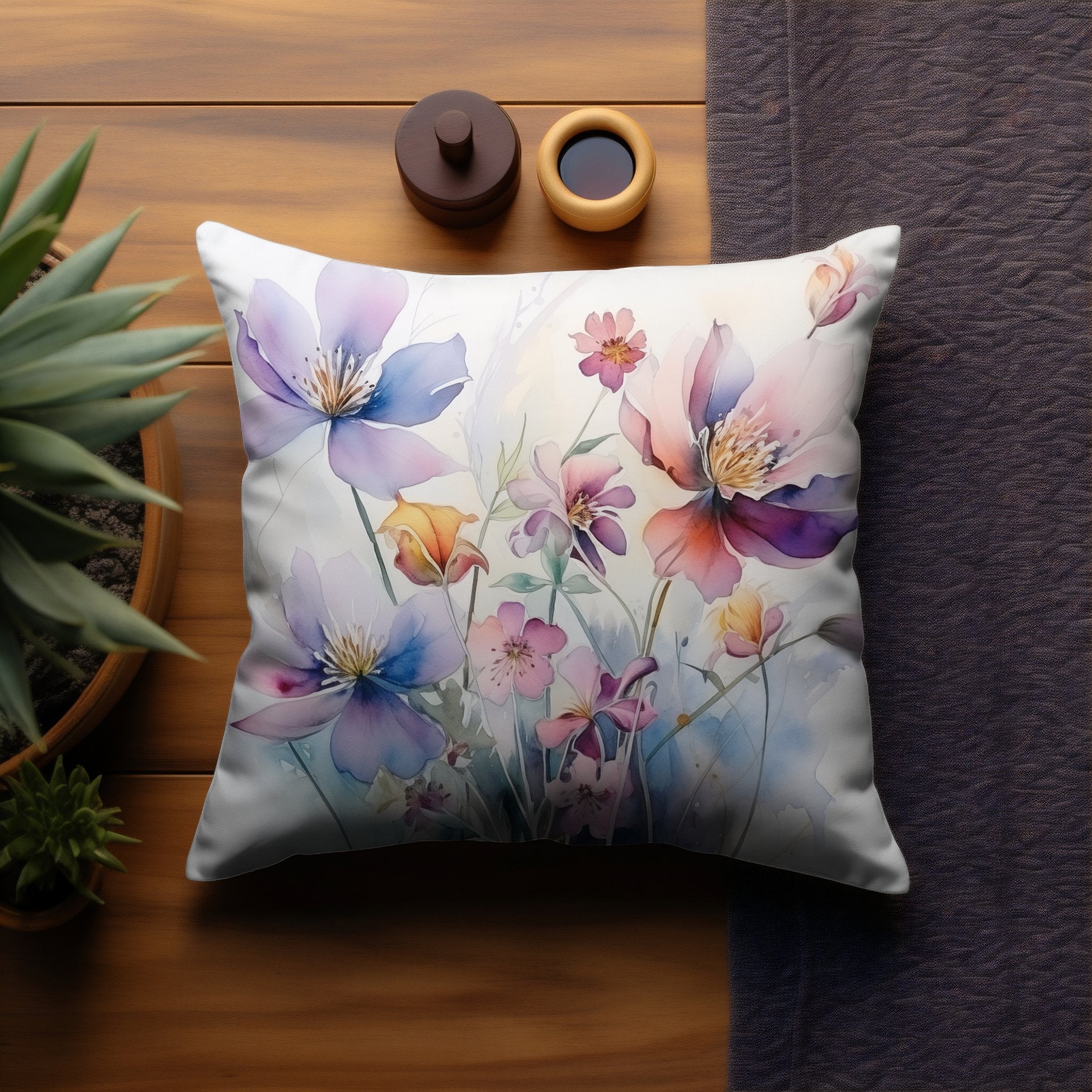 Wildflower Whimsy: Enchanting Throw Pillow & Covers - My Store